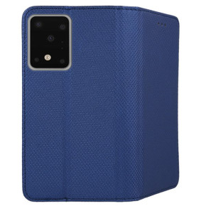 Кожен калъф тефтер и стойка Magnetic FLEXI Book Style за Samsung Galaxy S20 Plus G985 син 